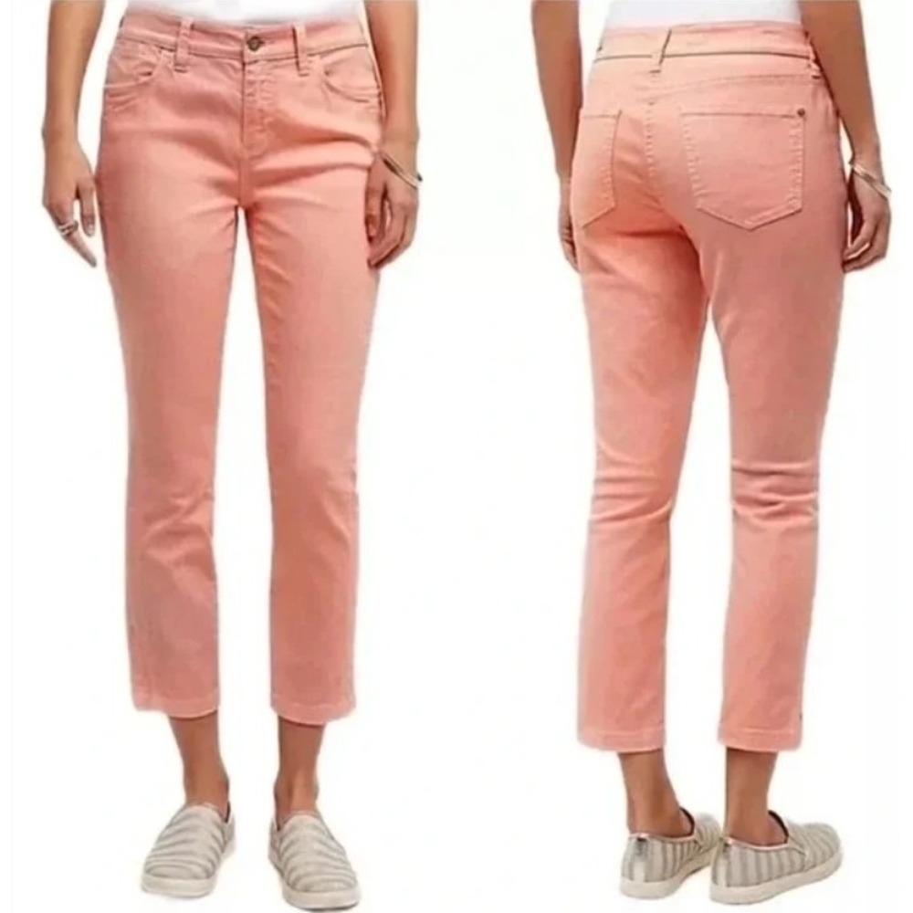 Pilcro and the Letterpress Stet Peach Cropped Jeans Size 31 Anthropologie Spring